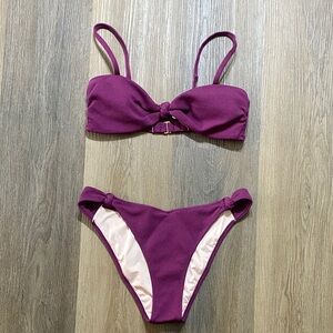 Shade & Shore Cream and Purple Bikini